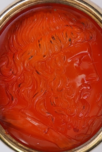 A fine carnelian intaglio, late 18th/early 19th century